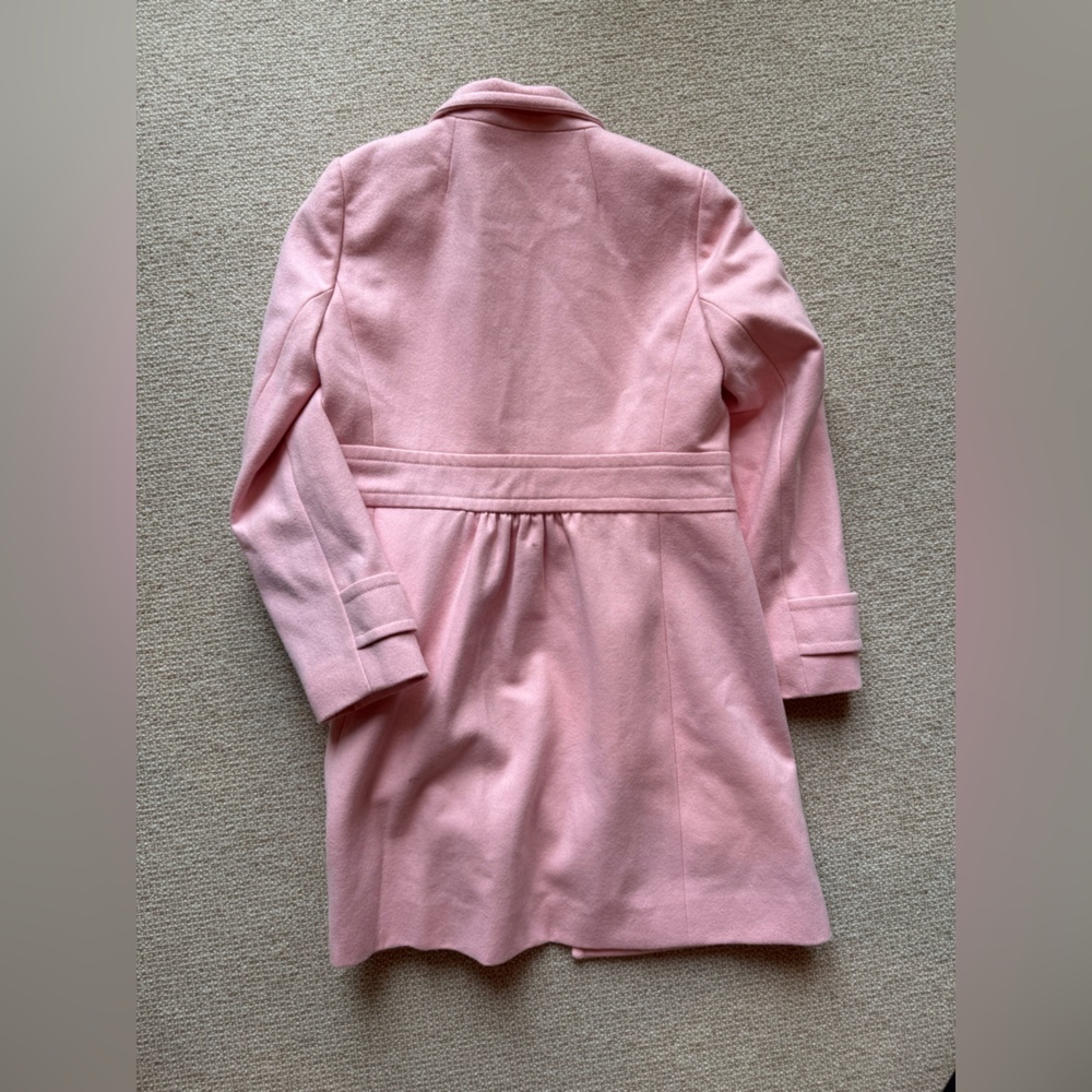 J Crew Pink Coat Wool Button Front Size 4 Petite - Picture 9 of 9